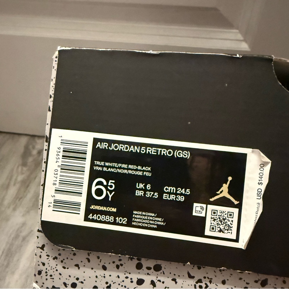 Jordan Kids Air Jordan 5 Retro - White, Red, Black